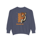 Savage Tiger Graphic Sweatshirt — ‘SAVAGE’ Back Print Crewneck