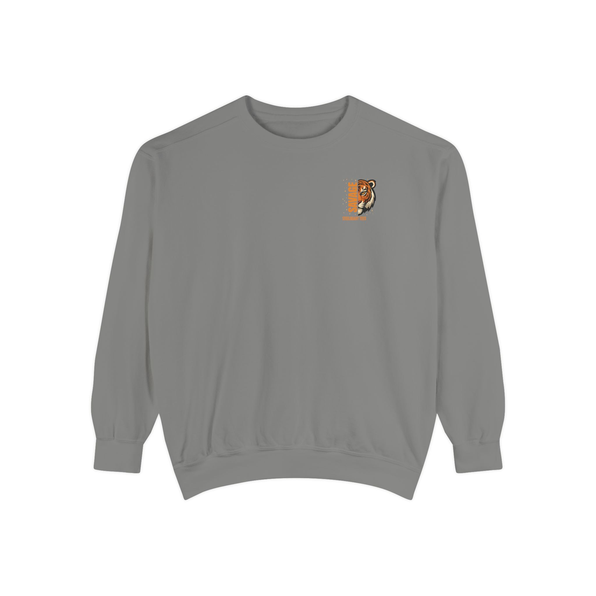Savage Tiger Graphic Sweatshirt — ‘SAVAGE’ Back Print Crewneck